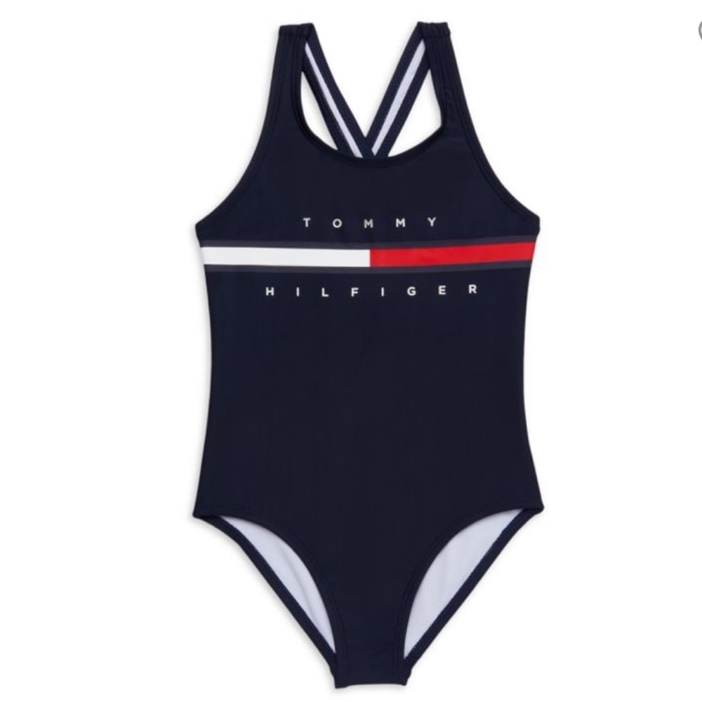 Tommy Hilfiger Classic Navy Blue Baby Swimsuit 24 mo